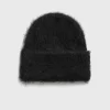 Alpaca knit beanie black