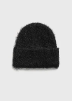 Alpaca knit beanie black