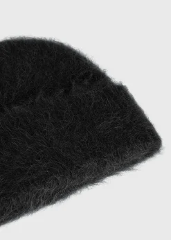 Alpaca knit beanie black