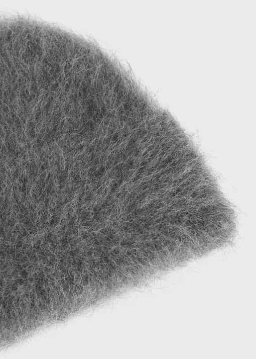 Alpaca knit beanie dark grey melange