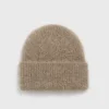 Alpaca knit beanie truffle melange