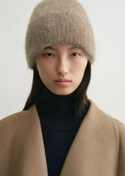 Alpaca knit beanie truffle melange