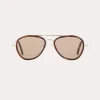 Aviator sunglasses light Havana