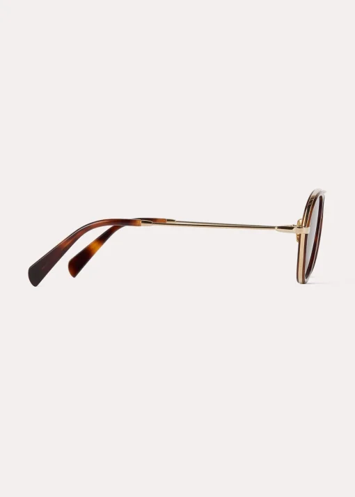 Aviator sunglasses light Havana