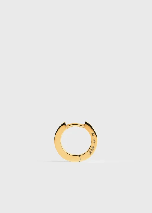 Bezel diamond hoops 18kt gold