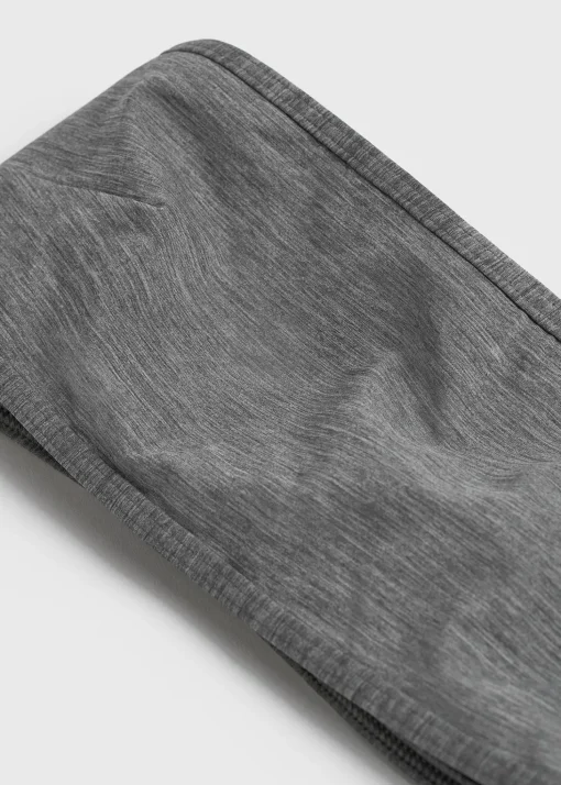 Binding-edge bikini top grey melange