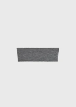 Binding-edge bikini top grey melange