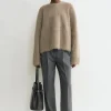 Boxy alpaca knit truffle melange