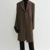 Broad midi coat bark