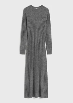 Cable knit dress grey melange