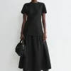 Cap-sleeve top black