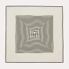 Centered monogram silk scarf crème