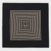Centered monogram silk scarf black
