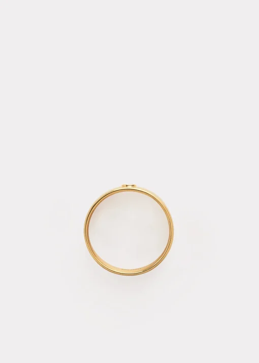 Cigar diamond midi ring 18kt gold
