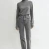 Classic cut denim full length mid grey