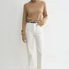 Classic cut denim full length off-white