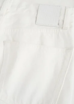 Classic cut denim full length off-white