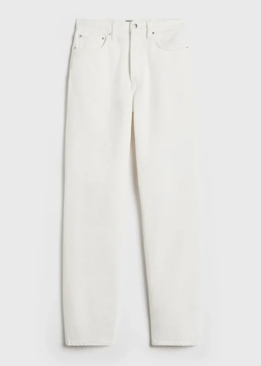 Classic cut denim full length off-white