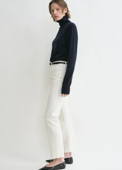 Classic cut denim off-white