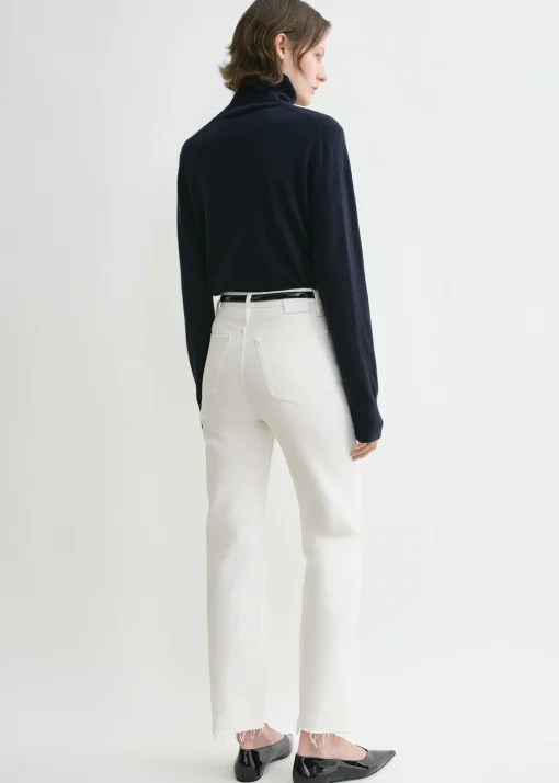 Classic cut denim off-white