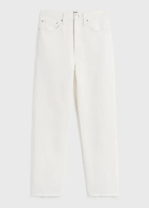 Classic cut denim off-white