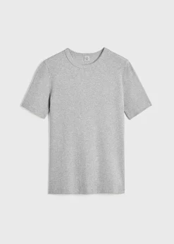Classic rib tee grey melange