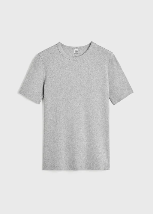 Classic rib tee grey melange