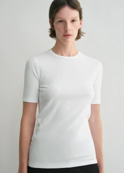 Classic rib tee white