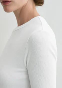 Classic rib tee white