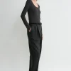 Classic rib top charcoal melange