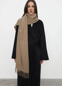 Classic wool scarf beige mélange