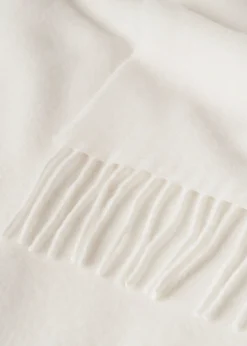 Classic wool scarf bone
