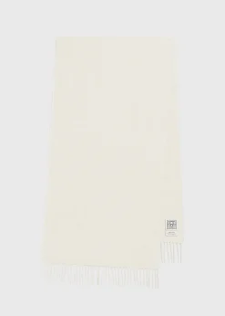 Classic wool scarf bone