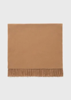 Classic wool scarf camel