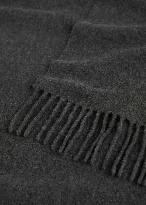Classic wool scarf dark grey mélange