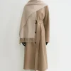 Classic wool scarf light beige mélange