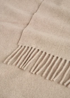 Classic wool scarf light beige mélange