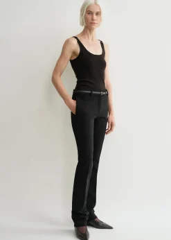 Compact knit tank bark melange