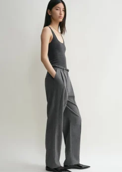 Compact knit tank grey melange