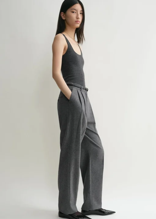Compact knit tank grey melange