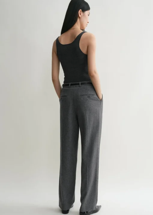 Compact knit tank grey melange