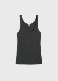 Compact knit tank grey melange