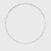 Crew-neck chain 18kt white gold