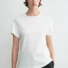 Curved seam tee off-white