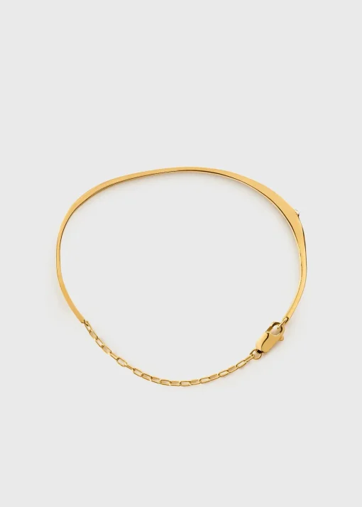 Diamond chain bracelet 18kt gold