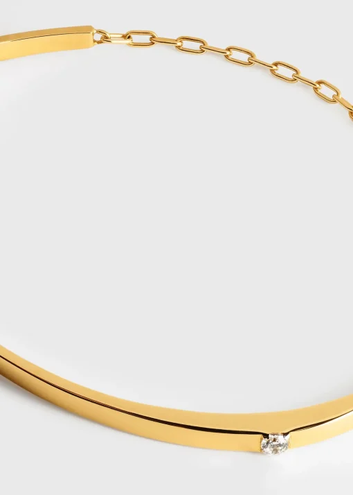 Diamond chain bracelet 18kt gold