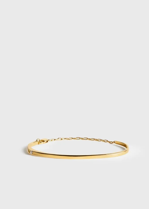 Diamond chain bracelet 18kt gold