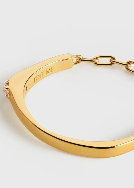 Diamond chain ring 18kt gold