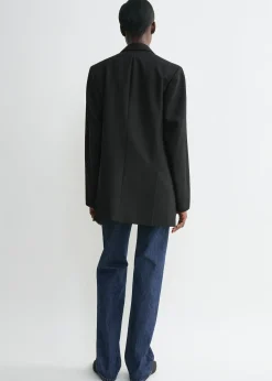Double-breasted blazer black
