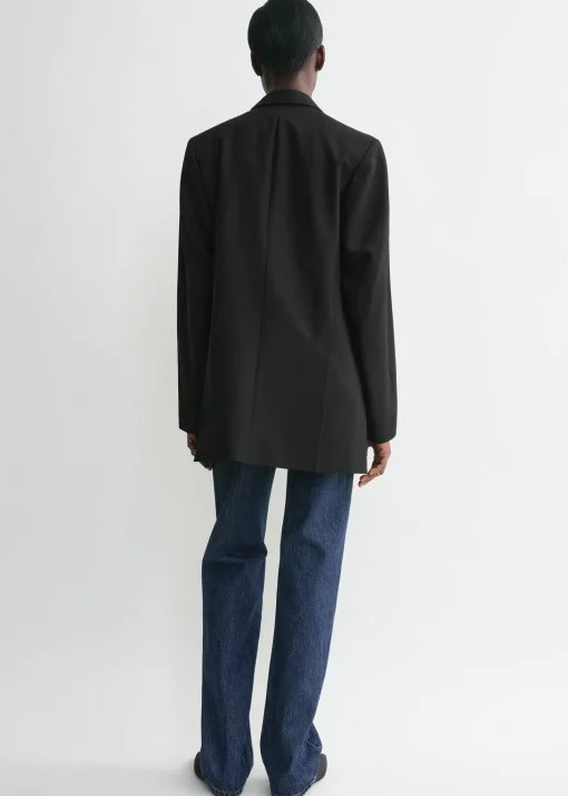 Double-breasted blazer black